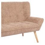 Καναπές ArteLibre NESTO Καφέ Ανοιχτό Ύφασμα/Ξύλο 86x126x78cm