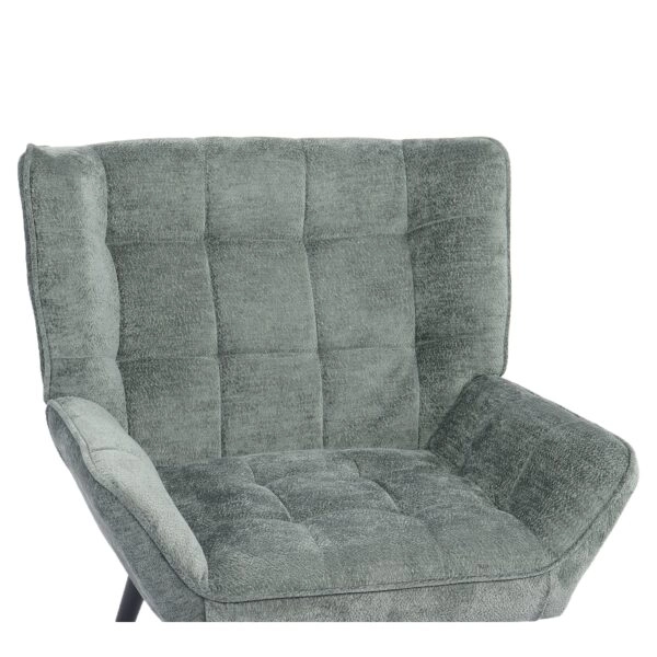 Πολυθρόνα ArteLibre TIVA Πράσινο Ύφασμα Σενίλ/Μέταλλο 84x78x77cm