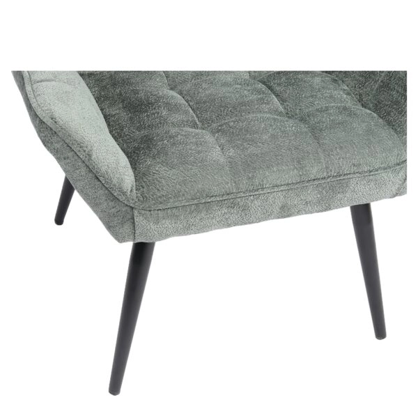 Πολυθρόνα ArteLibre TIVA Πράσινο Ύφασμα Σενίλ/Μέταλλο 84x78x77cm