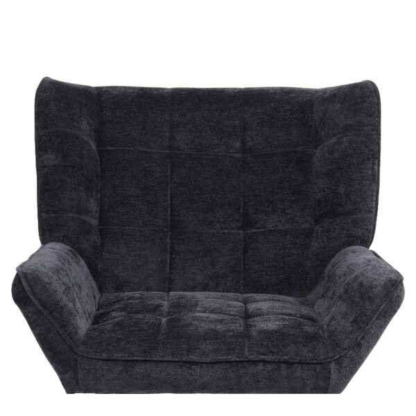 Πολυθρόνα ArteLibre TIVA Μαύρο Ύφασμα Σενίλ/Μέταλλο 84x78x77cm
