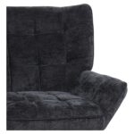 Πολυθρόνα ArteLibre TIVA Μαύρο Ύφασμα Σενίλ/Μέταλλο 84x78x77cm