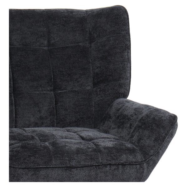 Πολυθρόνα ArteLibre TIVA Μαύρο Ύφασμα Σενίλ/Μέταλλο 84x78x77cm