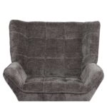 Πολυθρόνα ArteLibre TIVA Γκρι Σκούρο Ύφασμα Σενίλ/Μέταλλο 84x78x77cm