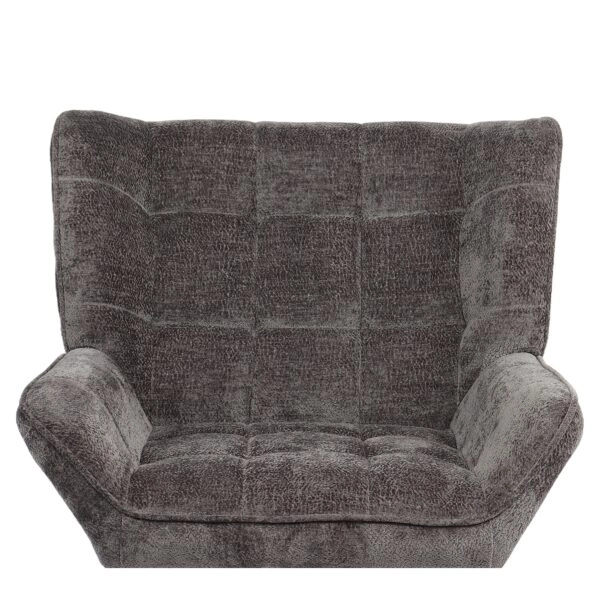 Πολυθρόνα ArteLibre TIVA Γκρι Σκούρο Ύφασμα Σενίλ/Μέταλλο 84x78x77cm