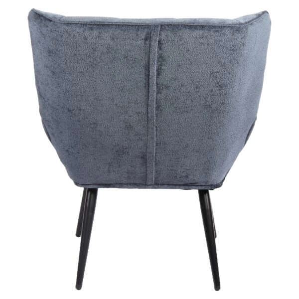 Πολυθρόνα ArteLibre TIVA Μπλε Ύφασμα Σενίλ/Μέταλλο 84x78x77cm