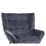 Πολυθρόνα ArteLibre TIVA Μπλε Ύφασμα Σενίλ/Μέταλλο 84x78x77cm