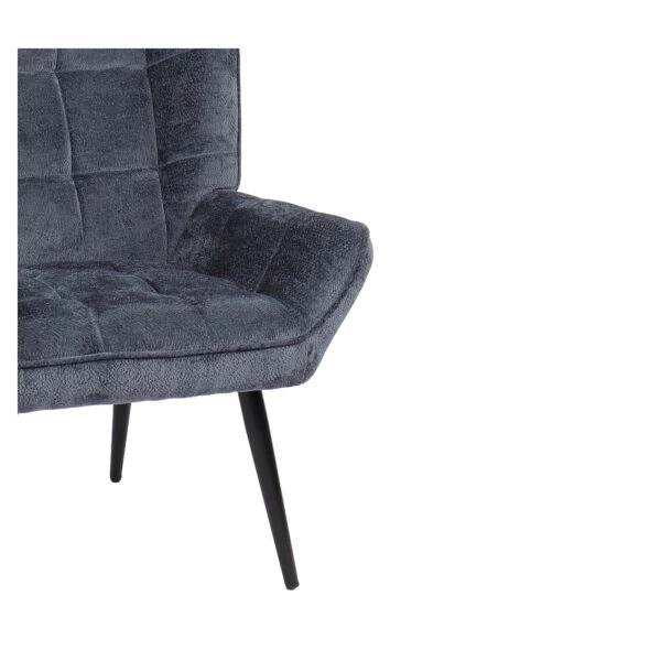 Πολυθρόνα ArteLibre TIVA Μπλε Ύφασμα Σενίλ/Μέταλλο 84x78x77cm