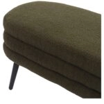 Παγκάκι Ottoman ArteLibre TONDO Πράσινο Ύφασμα Teddy/Μέταλλο 42x112x44cm