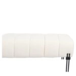 Παγκάκι Ottoman ArteLibre KUBO Λευκό Ύφασμα Teddy/Μέταλλο 40x116.5x50cm