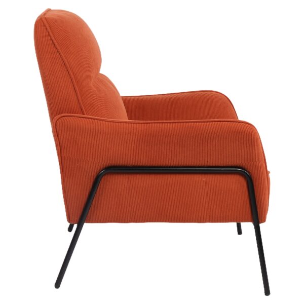 Πολυθρόνα ArteLibre ELAN Σάπιο Μήλο Ύφασμα Κοτλέ/Μέταλλο 94x77x82cm