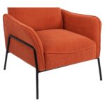 Πολυθρόνα ArteLibre ELAN Σάπιο Μήλο Ύφασμα Κοτλέ/Μέταλλο 94x77x82cm