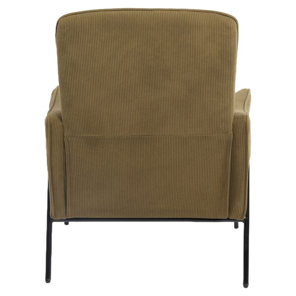 Πολυθρόνα ArteLibre ELAN Πράσινο Ύφασμα Κοτλέ/Μέταλλο 94x77x82cm