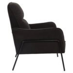 Πολυθρόνα ArteLibre ELAN Μαύρο Ύφασμα Κοτλέ/Μέταλλο 94x77x82cm