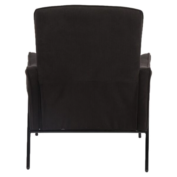 Πολυθρόνα ArteLibre ELAN Μαύρο Ύφασμα Κοτλέ/Μέταλλο 94x77x82cm