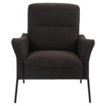 Πολυθρόνα ArteLibre ELAN Μαύρο Ύφασμα Κοτλέ/Μέταλλο 94x77x82cm