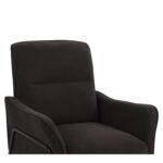 Πολυθρόνα ArteLibre ELAN Μαύρο Ύφασμα Κοτλέ/Μέταλλο 94x77x82cm