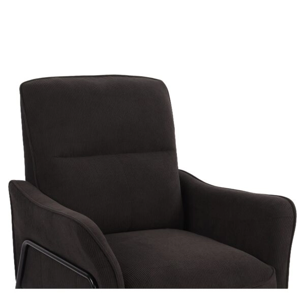 Πολυθρόνα ArteLibre ELAN Μαύρο Ύφασμα Κοτλέ/Μέταλλο 94x77x82cm