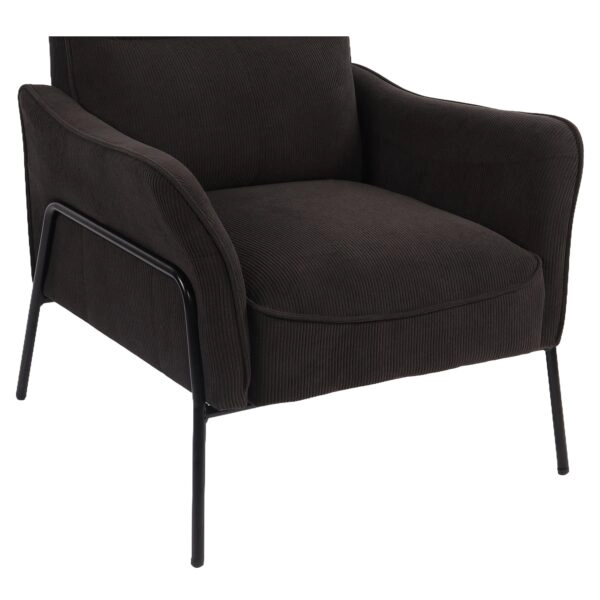 Πολυθρόνα ArteLibre ELAN Μαύρο Ύφασμα Κοτλέ/Μέταλλο 94x77x82cm