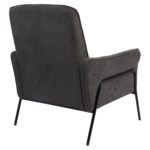 Πολυθρόνα ArteLibre ELAN Γκρι Σκούρο Ύφασμα Κοτλέ/Μέταλλο 94x77x82cm
