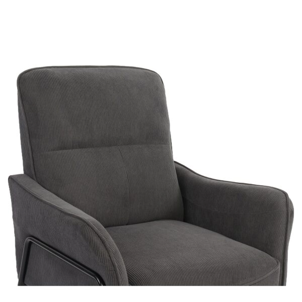 Πολυθρόνα ArteLibre ELAN Γκρι Σκούρο Ύφασμα Κοτλέ/Μέταλλο 94x77x82cm