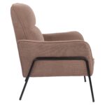 Πολυθρόνα ArteLibre ELAN Taupe Ύφασμα Κοτλέ/Μέταλλο 94x77x82cm