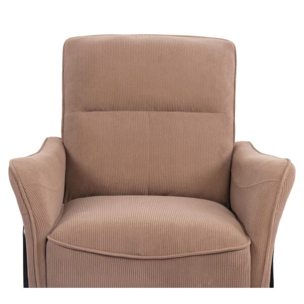 Πολυθρόνα ArteLibre ELAN Taupe Ύφασμα Κοτλέ/Μέταλλο 94x77x82cm