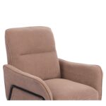 Πολυθρόνα ArteLibre ELAN Taupe Ύφασμα Κοτλέ/Μέταλλο 94x77x82cm