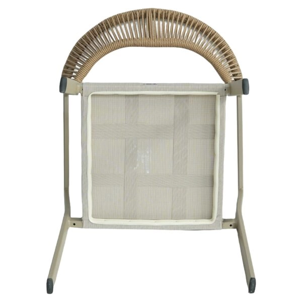 Πολυθρόνα Κήπου ArteLibre FIJI Μπεζ/Φυσικό Αλουμίνιο/Rattan 56x60x78cm