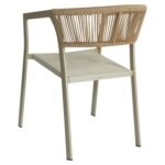 Πολυθρόνα Κήπου ArteLibre FIJI Μπεζ/Φυσικό Αλουμίνιο/Rattan 56x60x78cm