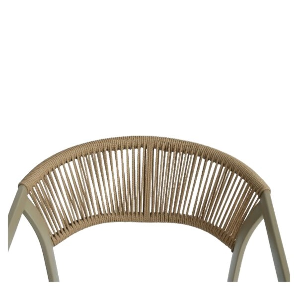 Πολυθρόνα Κήπου ArteLibre FIJI Μπεζ/Φυσικό Αλουμίνιο/Rattan 56x60x78cm