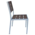 Καρέκλα Κήπου ArteLibre PHUKET Λευκό/Καρυδί Αλουμίνιο/Ξύλο 46x52x86cm