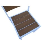 Καρέκλα Κήπου ArteLibre PHUKET Λευκό/Καρυδί Αλουμίνιο/Ξύλο 46x52x86cm