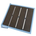 Καρέκλα Κήπου ArteLibre PHUKET Λευκό/Καρυδί Αλουμίνιο/Ξύλο 46x52x86cm