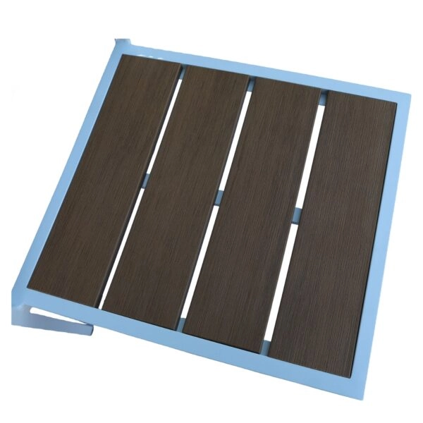 Καρέκλα Κήπου ArteLibre PHUKET Λευκό/Καρυδί Αλουμίνιο/Ξύλο 46x52x86cm