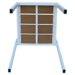 Καρέκλα Κήπου ArteLibre PHUKET Λευκό/Καρυδί Αλουμίνιο/Ξύλο 46x52x86cm