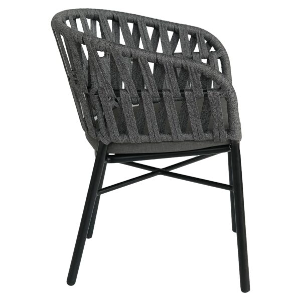 Πολυθρόνα Κήπου ArteLibre LANGKAWI Μαύρο/Ανθρακί Αλουμίνιο/Rattan 57x56x78cm