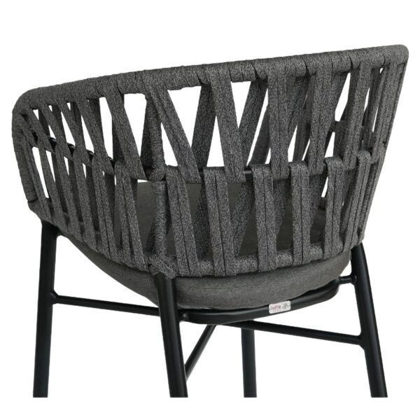 Πολυθρόνα Κήπου ArteLibre LANGKAWI Μαύρο/Ανθρακί Αλουμίνιο/Rattan 57x56x78cm
