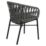Πολυθρόνα Κήπου ArteLibre LANGKAWI Μαύρο/Ανθρακί Αλουμίνιο/Rattan 57x56x78cm