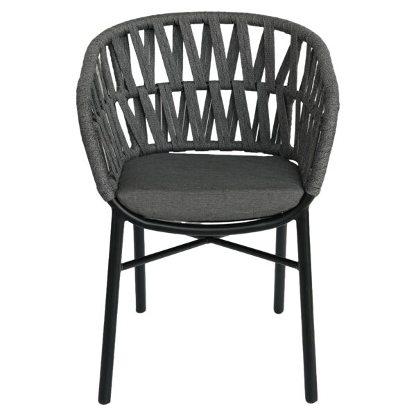 Πολυθρόνα Κήπου ArteLibre LANGKAWI Μαύρο/Ανθρακί Αλουμίνιο/Rattan 57x56x78cm