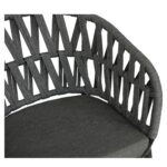 Πολυθρόνα Κήπου ArteLibre LANGKAWI Μαύρο/Ανθρακί Αλουμίνιο/Rattan 57x56x78cm