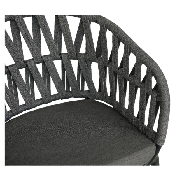 Πολυθρόνα Κήπου ArteLibre LANGKAWI Μαύρο/Ανθρακί Αλουμίνιο/Rattan 57x56x78cm