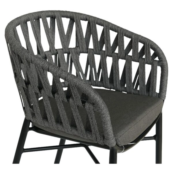Πολυθρόνα Κήπου ArteLibre LANGKAWI Μαύρο/Ανθρακί Αλουμίνιο/Rattan 57x56x78cm
