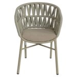 Πολυθρόνα Κήπου ArteLibre LANGKAWI Μπεζ Αλουμίνιο/Rattan 57x56x78cm