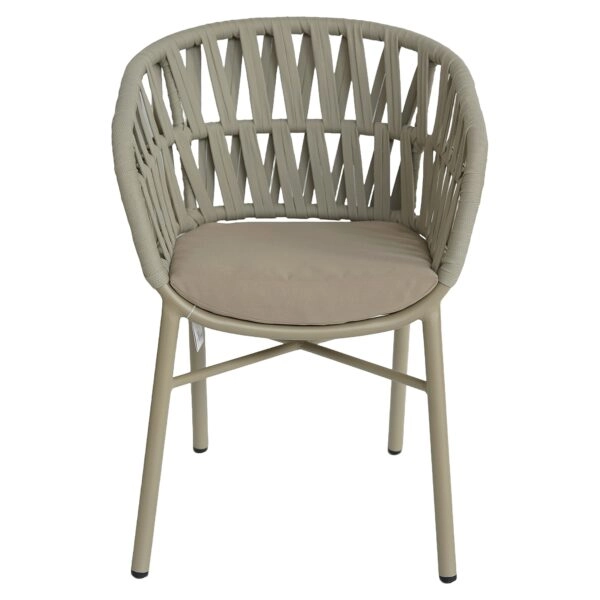 Πολυθρόνα Κήπου ArteLibre LANGKAWI Μπεζ Αλουμίνιο/Rattan 57x56x78cm