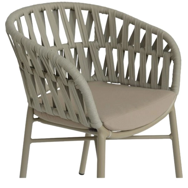 Πολυθρόνα Κήπου ArteLibre LANGKAWI Μπεζ Αλουμίνιο/Rattan 57x56x78cm