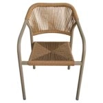 Πολυθρόνα Κήπου ArteLibre MOOREA Μπεζ/Φυσικό Αλουμίνιο/Rattan 58x56x79cm