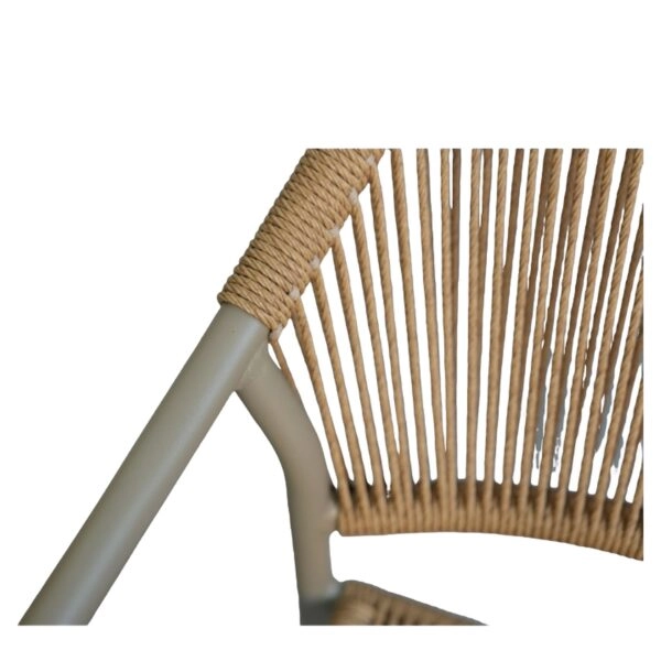 Πολυθρόνα Κήπου ArteLibre MOOREA Μπεζ/Φυσικό Αλουμίνιο/Rattan 58x56x79cm