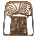 Πολυθρόνα Κήπου ArteLibre MOOREA Μπεζ/Φυσικό Αλουμίνιο/Rattan 58x56x79cm