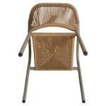 Πολυθρόνα Κήπου ArteLibre MOOREA Μπεζ/Φυσικό Αλουμίνιο/Rattan 58x56x79cm