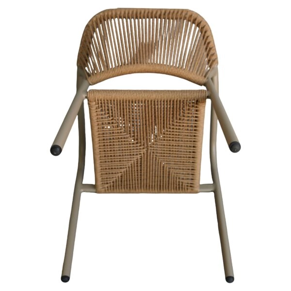 Πολυθρόνα Κήπου ArteLibre MOOREA Μπεζ/Φυσικό Αλουμίνιο/Rattan 58x56x79cm